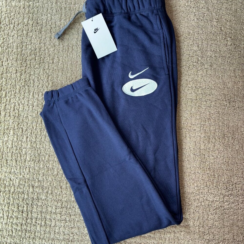 Nike Blue Sweatpants with White Logo